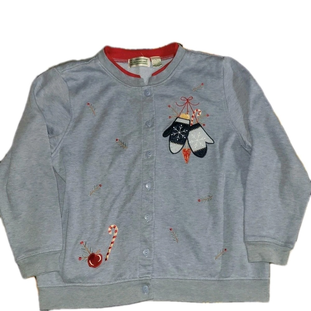 Vintage Christmas Cardigan Sweater Shenanigans Women's Large 150‎